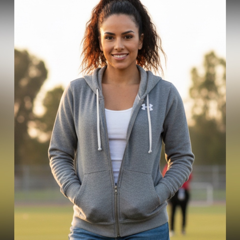 Under Armour Women's Gray Zip-Up Hoodie